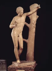 Apollo Sauroktonos (Lizard Killer) Roman Copy of a Greek Bronze Made c.350 BC, Attributed to Praxiteles